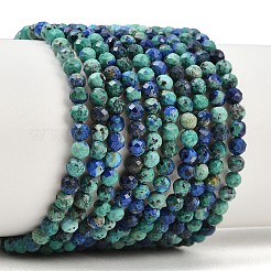 Натуральные бусы из хризоколлы и лазурита&nbsp;G-B175-D06-3mm