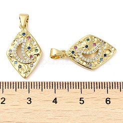 Покрытие стойки латунь микропаве прозрачные подвески из кубического циркония&nbsp;KK-M260-04G