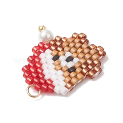 Подвески из стеклянного бисера на рождественскую тематику PALLOY-MZ00868-05