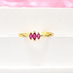 Манжеты из латуни с микро паве кубический цирконий для женщин RJEW-H247-35G-02