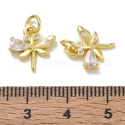 Micro pavé di zirconi chiari in ottone con ciondoli in vetro&nbsp;CU-CBA6E4E-16G