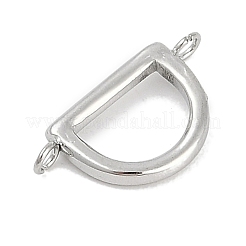 304ステンレススチールレターコネクタチャーム  ステンレス鋼色  文字d  12x6.5x2mm  穴：1.2mm&nbsp;LS-STAS-M108-01P-04