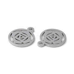 Breloques chakra en acier inoxydable 304 anti-ternissement&nbsp;STAS-F300-04P