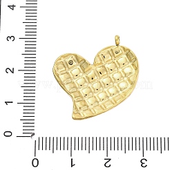 304ステンレスペンダント  エナメル  チェッカーボードハートチャーム  ゴールドカラー  シャンパンイエロー  25x24x4mm  穴：2mm&nbsp;LS-STAS-V003-02G-07