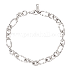 Браслеты-цепочки Фигаро из нержавеющей стали 304 для женщин и мужчин&nbsp;BJEW-JB13433