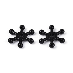Perline distanziatrici a forma di fiocco di neve in lega verniciate a spruzzo&nbsp;PALLOY-T094-19E