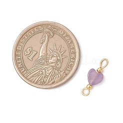 Натуральные звенья в форме сердца из смешанных драгоценных камней&nbsp;PALLOY-JF05035