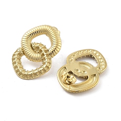 Серьги-гвоздики из нержавеющей стали 304 с ионным покрытием (IP) EJEW-P258-27G