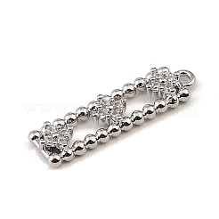 Pendentifs en laiton zircon cubique transparent&nbsp;CU-CBAF17A-05P