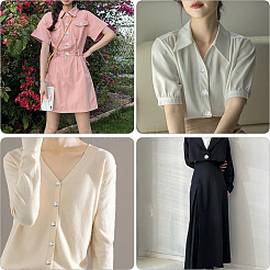 30 шт. 3 стиля пуговицы из сплава с тремя отверстиями на ножке&nbsp;BUTT-CY0001-27P