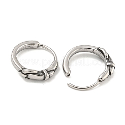 316サージカルステンレスフープピアス  アンティークシルバー  リング  14x4mm&nbsp;EJEW-D096-13A-AS