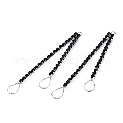 Цепочка из латуни со стразами и каплевидными подвесками KK-N216-424-02P