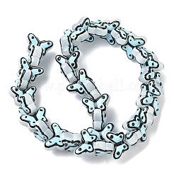 Прозрачные стеклянные эмалевые бусины LAMP-C023-03F