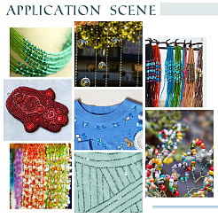 225 г 15 видов стеклянных бусин круглой и стеклярусной формы SEED-DC0001-04