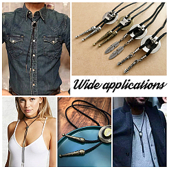 12 шт. 3-х цветные цинковые наконечники для шнура FIND-GA0004-78