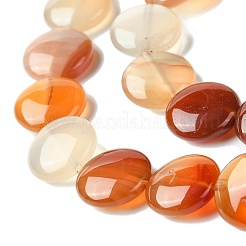 Плоские круглые драгоценный камень натуральный красный агат камень бисер пряди&nbsp;G-S110-14mm-03