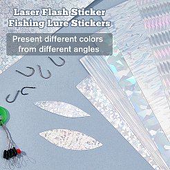 18 Stück 6 Arten wasserdichte holografische selbstklebende PVC-Blätter&nbsp;DIY-FH0010-81