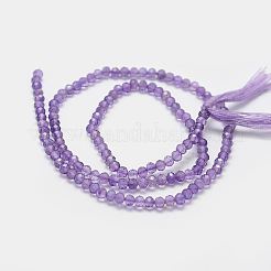 Natürlichen Amethyst Perlenstränge&nbsp;X-G-P271-3mm-09