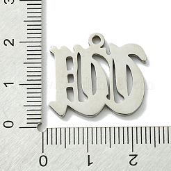 Pendenti in acciaio inossidabile 201 anti-ossidazione&nbsp;STAS-B055-01P-W