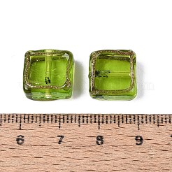 Perles vernissées de sable d'or manuelles &nbsp;LAMP-N041-01F