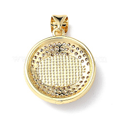 Pendentifs en zircone cubique transparente en laiton plaqué or véritable 18k&nbsp;ZIRC-L102-12G