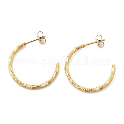 Серьги-гвоздики из нержавеющей стали 304 в форме буквы С&nbsp;EJEW-R017-02G-03