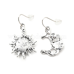 Асимметричные серьги с бусинами из смолы и луны и солнца&nbsp;LS-EJEW-C036-01D