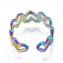 Ионное покрытие (ip) полые кольца-манжеты из нержавеющей стали 304&nbsp;RJEW-N038-124M