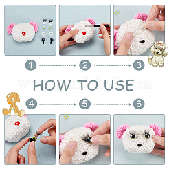 16 набор из 4 пластиковых кукольных глаз и ресниц&nbsp;DOLL-PH0001-33