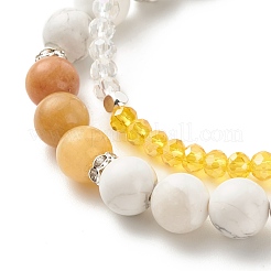 Pulsera de varias vueltas con dije de luna y estrella&nbsp;BJEW-TA00033-04