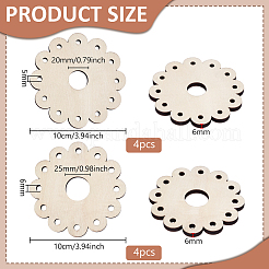 8 portapenne in MDF con 2 stili di fiori&nbsp;ODIS-BC0001-32