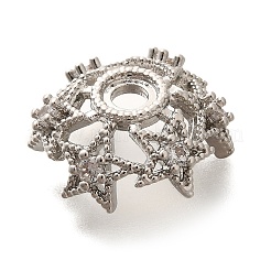 Покрытие стойки латунь микро паве прозрачные колпачки из кубического циркония KK-H508-25B-P