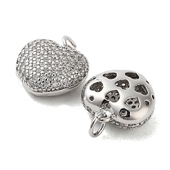 Латунные микропаве прозрачные подвески с фианитом&nbsp;KK-A205-06P