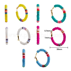 Серьги-кольца из латуни&nbsp;EJEW-SZ0001-04