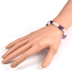 Чипсы из драгоценных камней из бисера стрейч-браслетов&nbsp;X-BJEW-JB01825-02