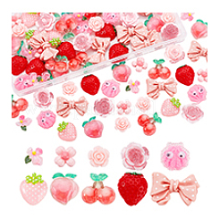 80 шт. 10 стиля прозрачных и непрозрачных смоляных кабошонов&nbsp;RESI-PH0002-61