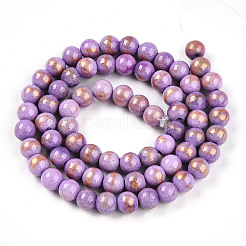 Abalorios de jade natural de mashan hebras&nbsp;G-A255-A01-02G