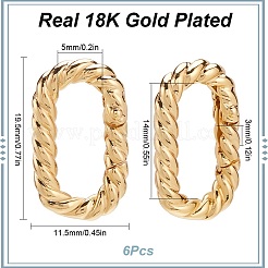 6 шт. латунные пружинные кольца-затворы&nbsp;KK-SC0005-71