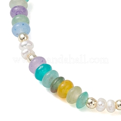 Браслеты-рондели из латуни с микропаве из прозрачных кубических цирконий&nbsp;BJEW-JB13114-01