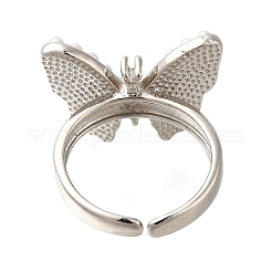 Латунь манжеты кольца RJEW-D079-03P-RS