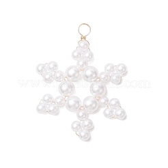 6 шт. 3 подвески в виде стеклянных снежинок PALLOY-JF03950-03