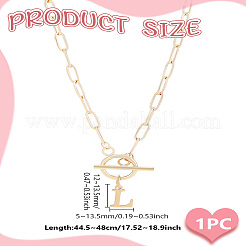 Colliers avec pendentif lettre en acier inoxydable 304&nbsp;NJEW-LP0001-52L-G