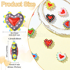 8 шт. 8-х цветные стеклянные бусины LAMP-CJ0002-44