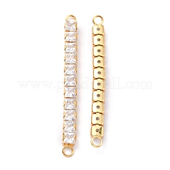 Латунные прозрачные квадратные кубические циркониевые соединители&nbsp;ZIRC-G170-22G