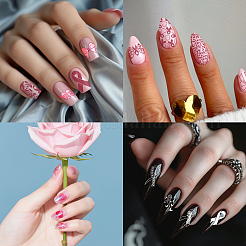 Nailart-Bildvorlagen aus Kunststoff und Edelstahl&nbsp;AJEW-PH0006-57