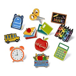 16 pin's émaillé sur le thème de la rentrée scolaire&nbsp;JEWB-CJ0003-60
