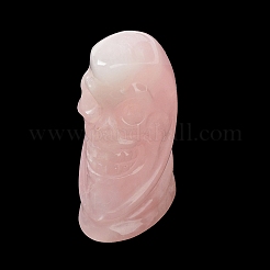 Figurines de crâne de guérison sculptées en quartz rose naturel&nbsp;G-H288-04-11