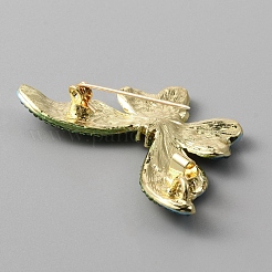 Брошь в виде бабочки со стразами&nbsp;JEWB-WH0028-15LG