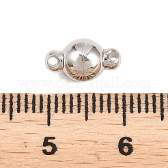 304ステンレススチール製マグネット留め具  ラウンド  カン付き  丸い穴  ステンレス鋼色  10x6x6mm  穴：1.2mm&nbsp;STAS-P452-03A-P