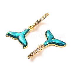 Подвески из настоящей 18-каратной позолоченной латуни с микропаве и кубическим цирконием&nbsp;KK-M247-22G